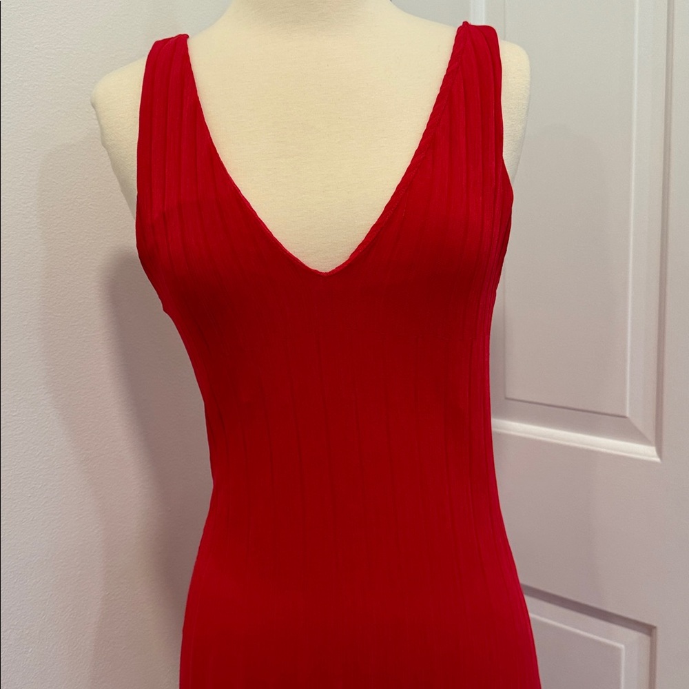 Zara red slinky dress small - Picture 2 of 3